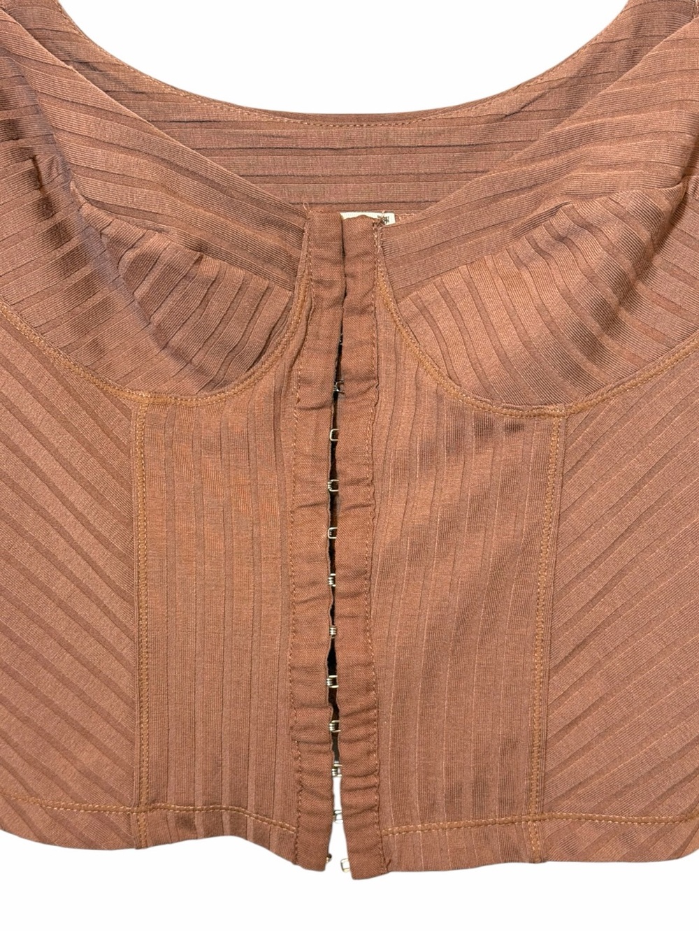 Free People Taupe Serenity Corset Cami Size M - Picture 5 of 9